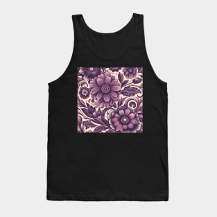 Purple Floral Tank Top